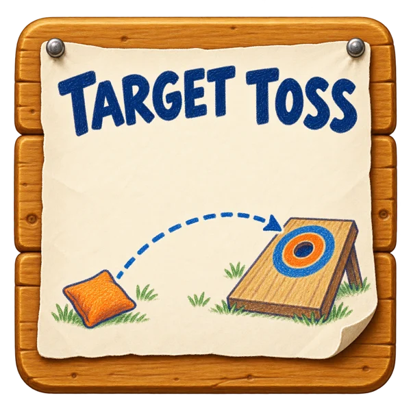 Illustrated Target Toss challenge card